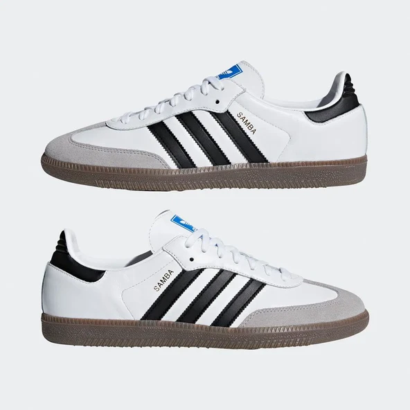 Adidas Samba B75806 Unisex Spor Ayakkabı Beyaz Siyah - 8