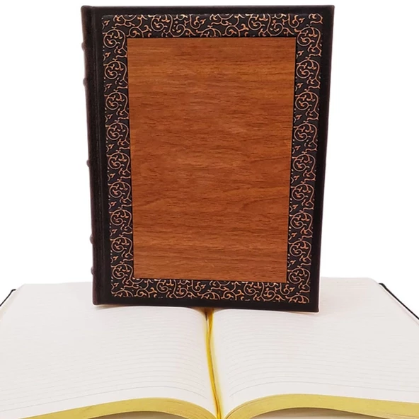 Ahşap Deri Defter - 2