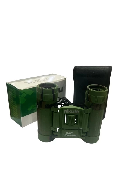 8x21  Dürbün Kamuflaj  Av Dürbünü 56m/1000m Kauçuk Kaplama ürün görseli