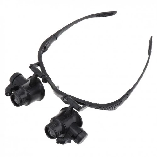 Gözlük Modeli 10x 15x 20x 25x Lens,2led Işıklı,büyüteç - Resim 4