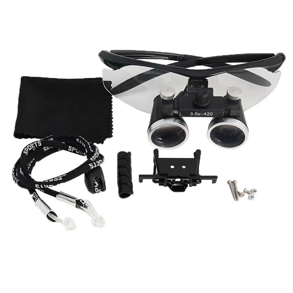 3.5x420mm Diş Cerrahi Gözlük Lens Büyüteç,taşıma Çantalı - 2