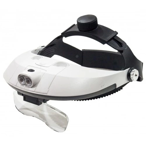 5 Mercekli Çok Fonksiyonlu, Başlık Tip Işıklı Büyüteç 81001h - Resim 3