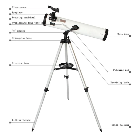 76x700 Profesyonel Uzay Aynalı Teleskopu - Resim 5