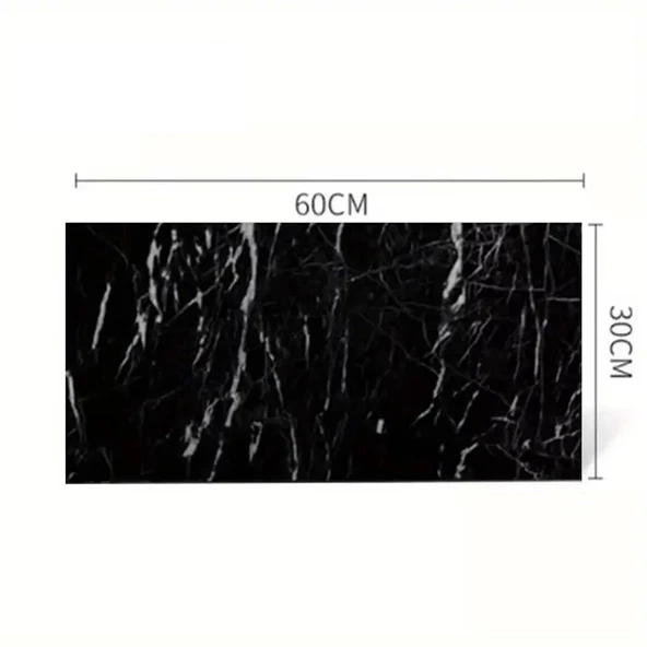 Siyah Mermer Desenli Alüminyum Plastik Duvar Sticker - Resim 2