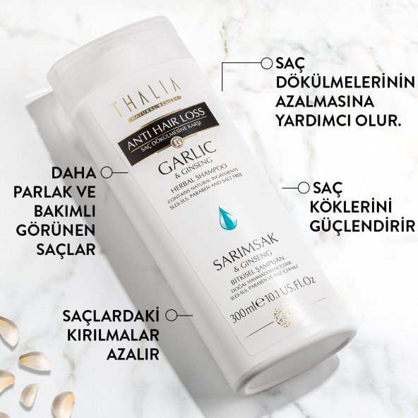 Thalia Güçlendirici Sarımsak ve Ginseng Özlü Saç Bakım Şampuanı - 300 ml - 2