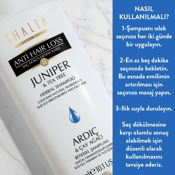 Thalia Kepek ve Kaşıntı Önlemeye Yardmcı Ardıç ve Çay Ağacı Yağlı Saç Bakım Şampuanı - 300 ml - 4