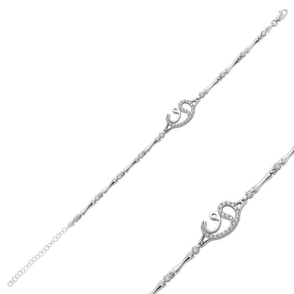 Gümüş Vav Bayan Bileklik SL1485