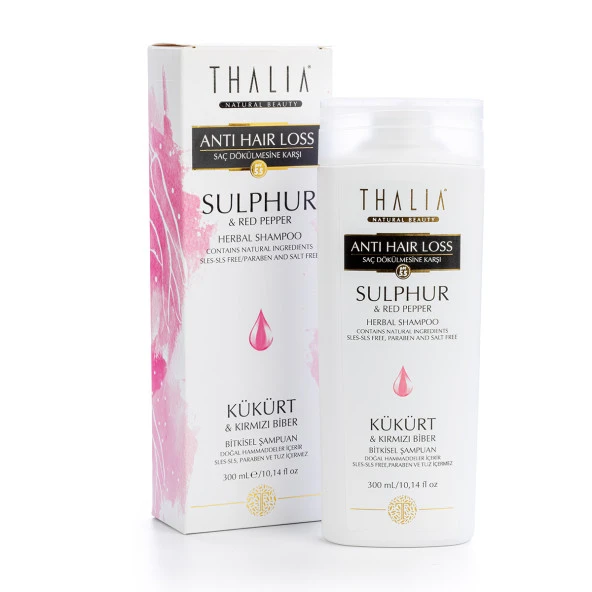 Thalia Kepek Önlemeye Yardmcı  Kükürt ve Kırmızı Biber Özlü Saç Bakım Şampuanı - 300 ml
