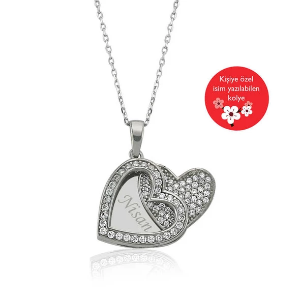 Gümüş İsimli Kalp Bayan Kolye SL1750 ürün görseli