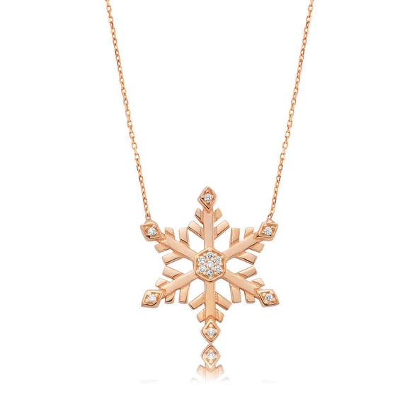 Gümüş Kar Tanesi Bayan Kolye  SL1824 ürün görseli