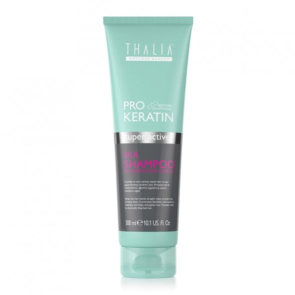 Thalia Yeniden Yapılandırıcı Dolgunlaştırıcı ProKeratin & Silk Saç Bakım Şampuanı - 300 ml