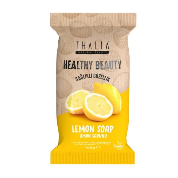 Thalia Yağ Dengeleyici Etkili Healthy&Beauty Limon Özlü Doğal Katı Sabun - 100 gr
