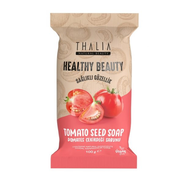 Thalia Yaşlanma önlemeye yardmcı Healthy&Beauty Domates Çekirdeği Özlü Doğal Katı Sabun- 100 gr