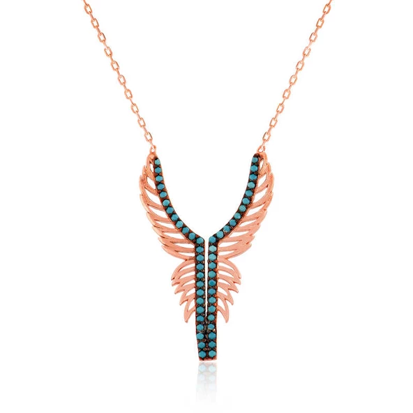 Gümüş Melek Kanadı Bayan Kolye  SL1968 ürün görseli