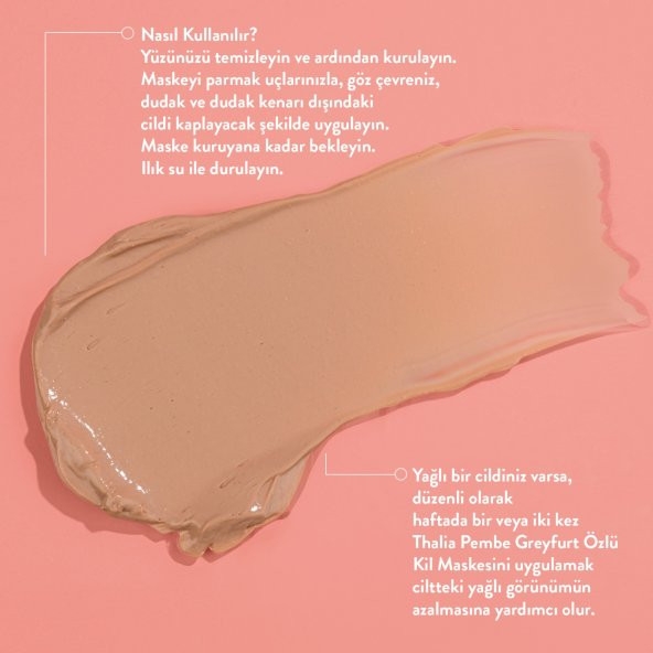 Thalia Canlandırıcı & Arındırıcı Etkili Pembe Greyfurt Özlü Kil Maskesi 125 ml - 3