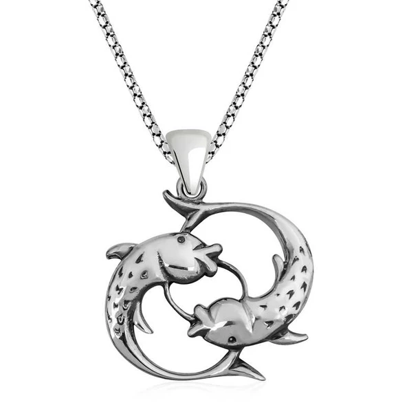 Gümüş Balık Bayan Kolye  SL1971