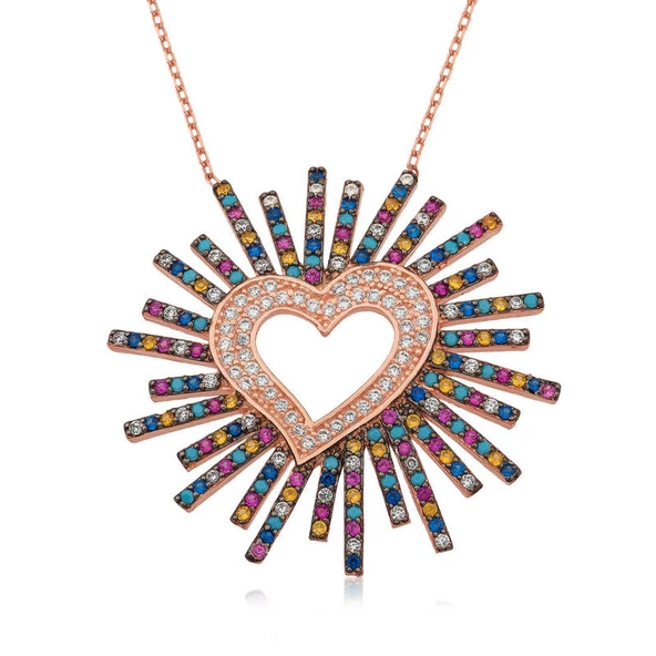 Gümüş Kalpli Bayan Kolye  SL2051 ürün görseli