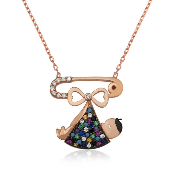 Gümüş Yeni Doğmuş Bebek Kolye SL2020 ürün görseli