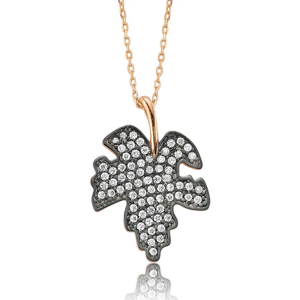 Gümüş Çınar Yaprağı Bayan Kolye  SL1783 ürün görseli