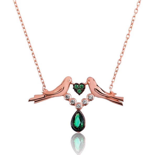 Gümüş Sevgi Kuşu Bayan Kolye SL1950