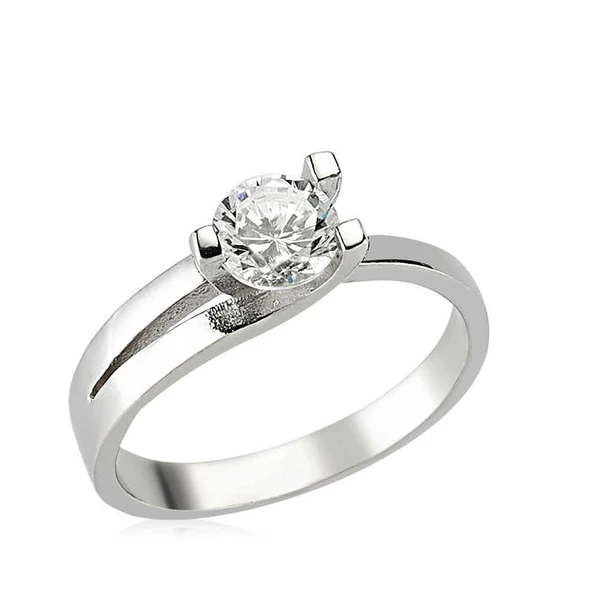 Gümüş Tek Taş Bayan Yüzük  SL2595 - Resim 2