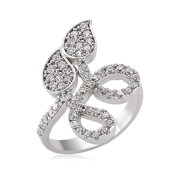 Gümüş Yaprak Bayan Yüzük SL2604 - Resim 2