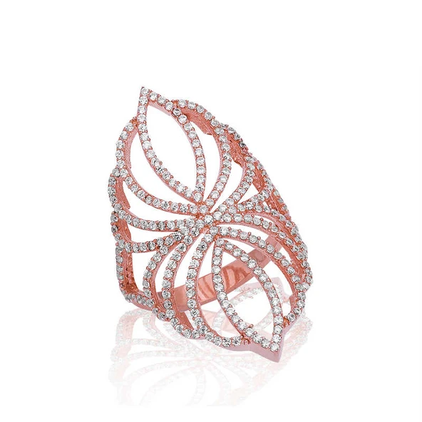 Gümüş Rose Bayan Yüzük SL2669 - Resim 2