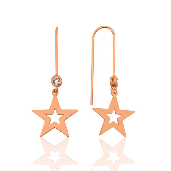 Gümüş Yıldız Küpe  SL2204 - Resim 2