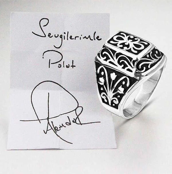 Gümüş Kurtlar Vadisi Erkek Yüzük  SL3040 - Resim 4