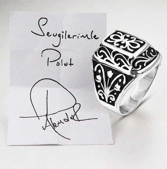 Gümüş Kurtlar Vadisi Erkek Yüzük  SL3040 - Resim 2