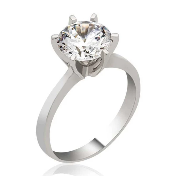 Gümüş Tek Taş Bayan Yüzük  SL2811 ürün görseli