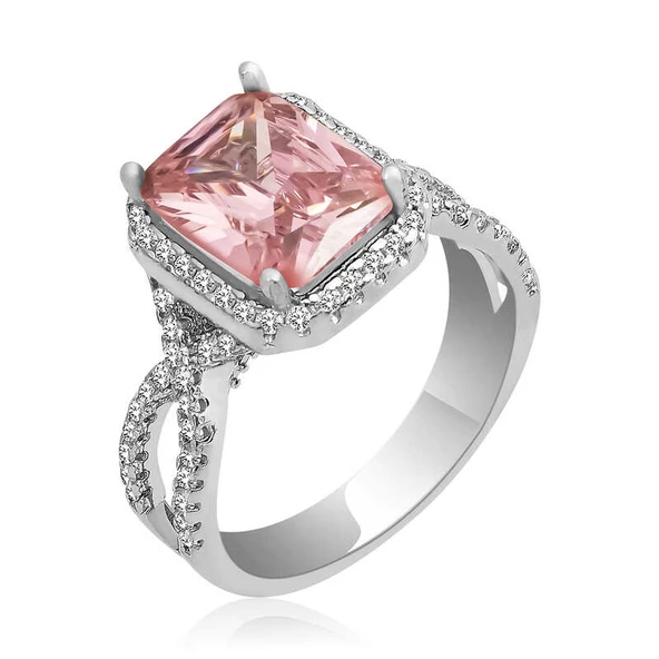 Gümüş Pembe Baget Bayan Yüzük SL3022 ürün görseli