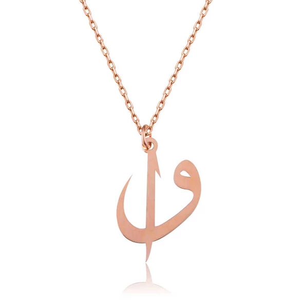 ​Gümüş Rose Elif Vav Bayan Kolye SL3122 ürün görseli