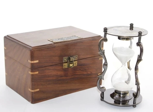 Ahşap Kutulu Pirinç Kumsaati Ksk2060 ürün görseli