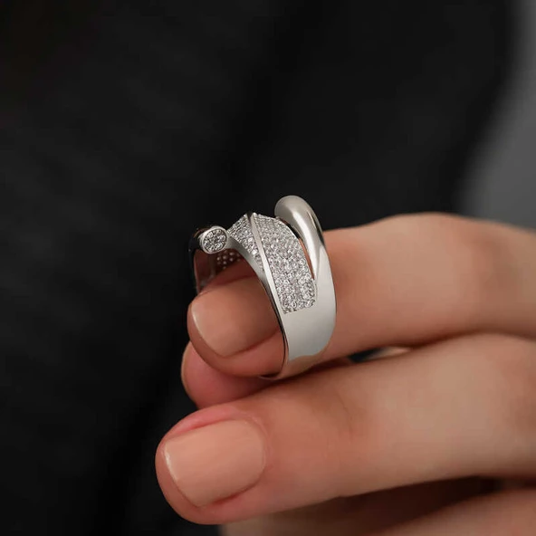 Gümüş Bayan Yüzük  SL3606 - Resim 6