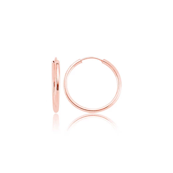 ​Gümüş Rose Kaplama Halka Küpe SL3375 ürün görseli