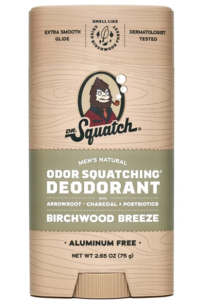 Dr. Squatch Birchwood Breeze Alüminyum İçermeyen Stick Deodorant 75GR