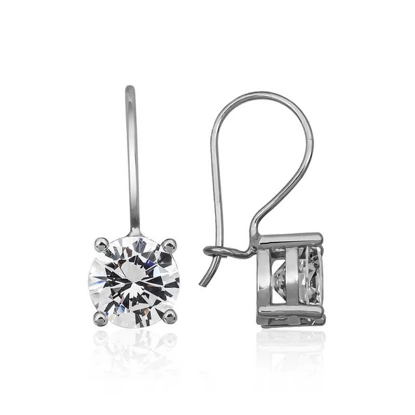 ​Gümüş Sallantılı Tek Taş Küpe SL4045 ürün görseli