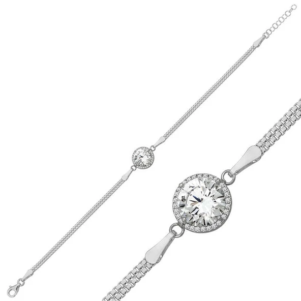 Gümüş Tektaş Bayan Bileklik SL4099 ürün görseli