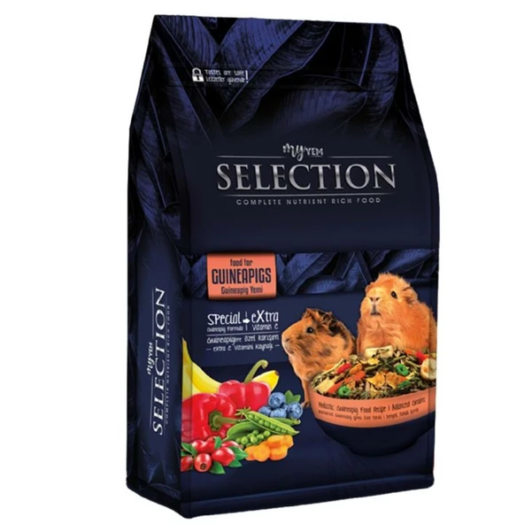 Myyem Selection Kuru Sebze ve Meyve Takviyeli Guinea Pig Yemi 750gr