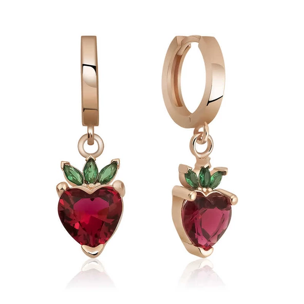 Gümüş Çilek Figür Meyve Küpe SL3861 ürün görseli