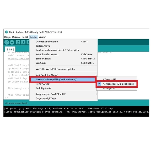 Arduino Nano 3.0 Type C ATMEGA328 CH340 Açık Kaynak Kod Yazılım Geliştirme Eğitim Kartı - Resim 5