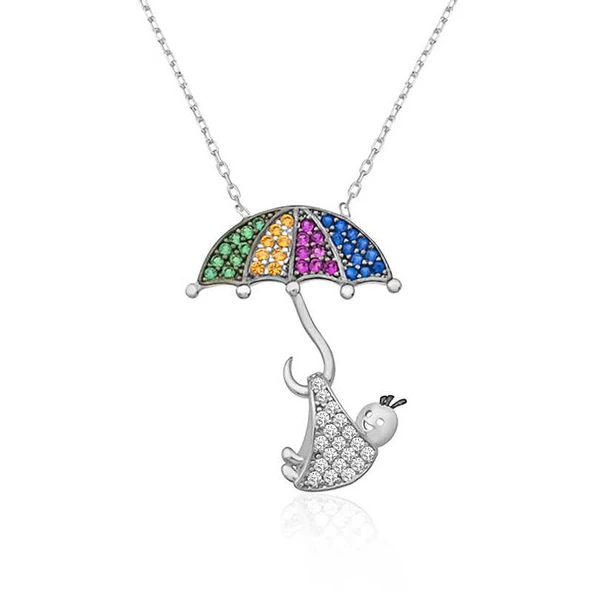 Gümüş Doğan Bebek Kolye  SL4437 ürün görseli