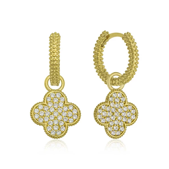 Gümüş Halka Yonca Bayan Küpe SL4354 ürün görseli