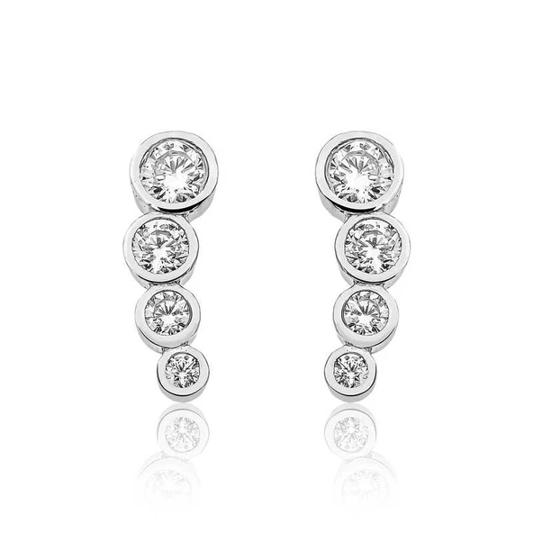 Gümüş 4 Taş Bayan Küpe SL4438 ürün görseli