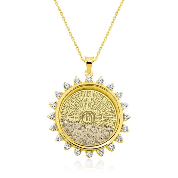 Gümüş Gold Esmaül Hüsna Bayan Kolye SL4461 ürün görseli