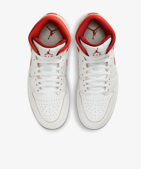 NİKE Jordan Air 1 Mid SE Erkek Beyaz Spor Ayakkabı - 5