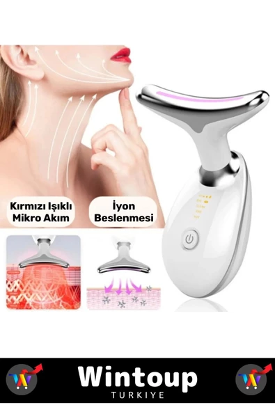 Özel Titreşim Isıtma Özellikli Işık Terapisi Cilt Sıkılaştırıcı Yüz Masaj Cihazı - 3