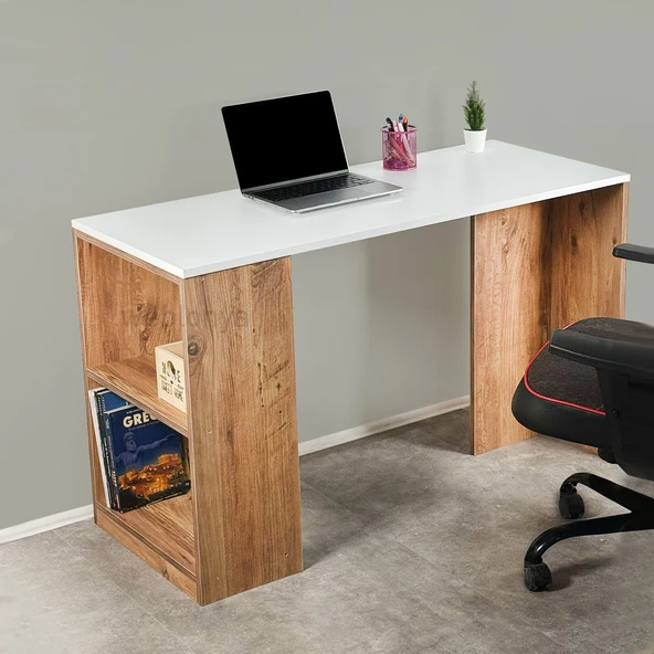 ED PET DİZAYN Porto Çalışma Masası. Modern Çizgiler , 50x120 cm Atlantik Çam