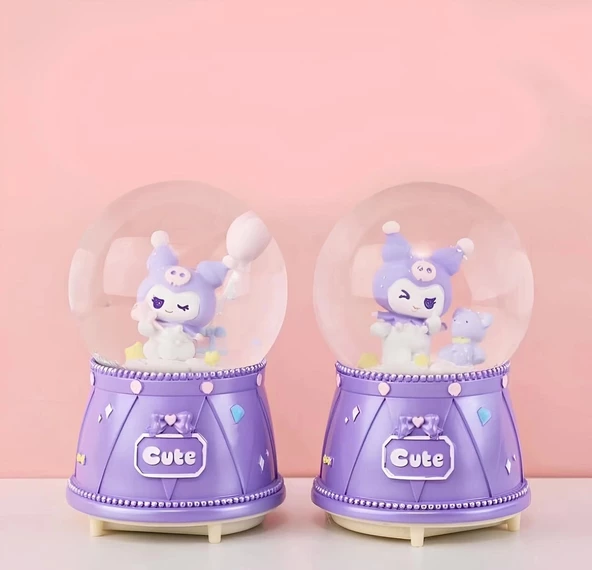 Kuromi Işıklı Müzikli Kar Küresi Orta Boy Alk3118